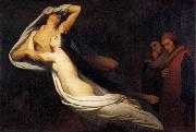 Ary Scheffer Shades of Francesca de Rimini and Paolo in the Underworld Sweden oil painting artist
